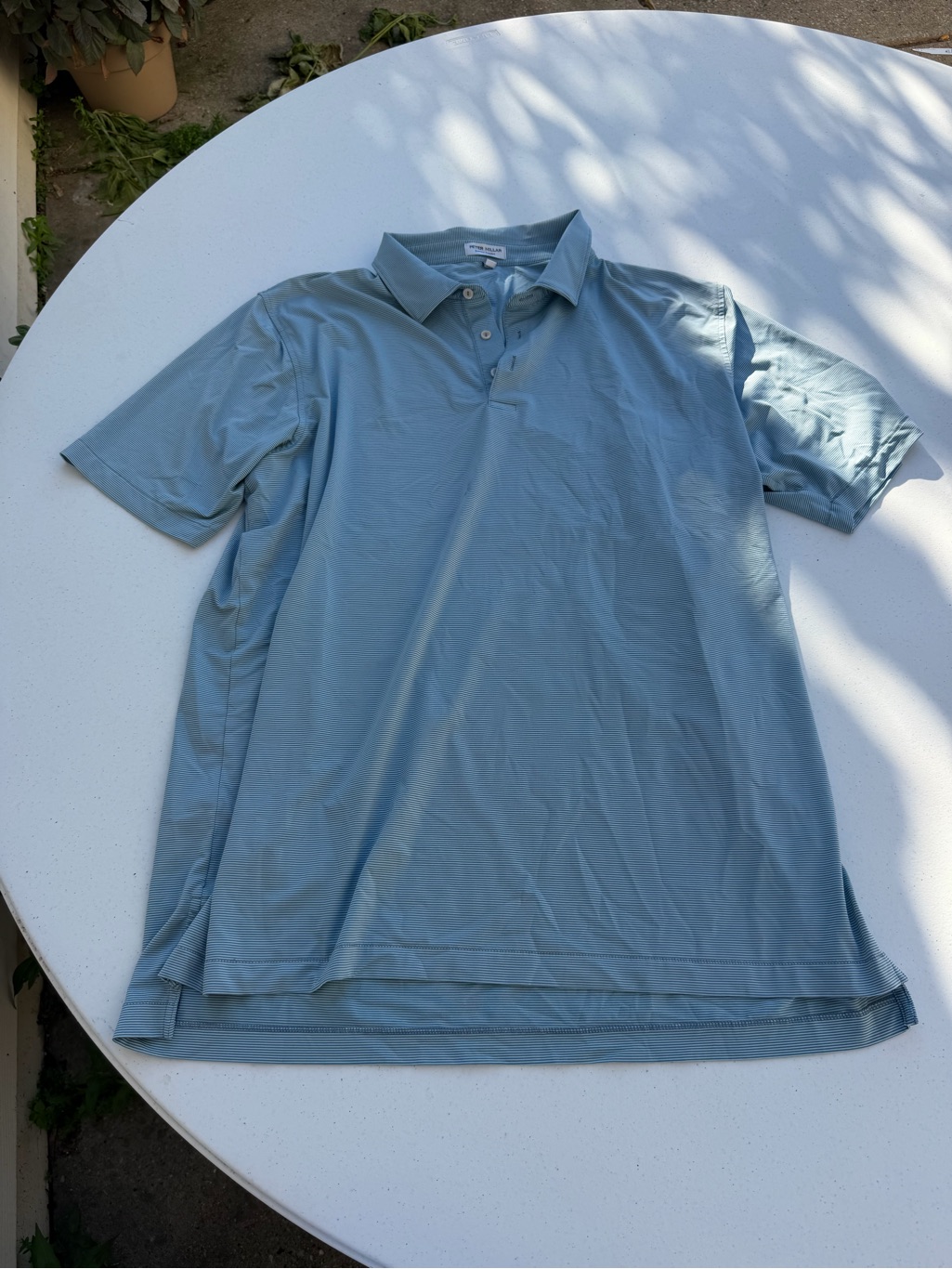 Peter Millar Slate Blue Short Sleeve Polo